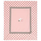 Baby Girls Pink Teddy Bear & Star Blanket, 1, hi-res